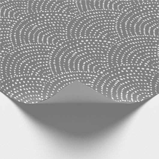 Schalen inktpunten - Transparante Wit Cadeaupapier (Hoek)