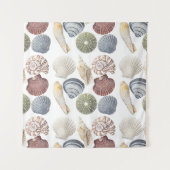 Schalen Kuststrand Wandkleed (Voorkant)