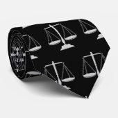 Schalen van de advocaat of rechter Gift Justice Ma Stropdas (Opgerold)