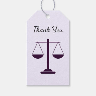 Schalen van de Justitie Rechtsbijstand Symbool Dan Cadeaulabel