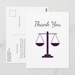 Schalen van de rechtvaardigheid Juridisch wetssymb Briefkaart