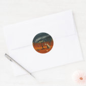 Schalen van de Waarheid – Surrealistisch Woestijns Ronde Sticker (Envelop)