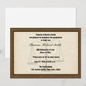 Schalen van gerechtigheid, bruin, Afstuderen beken Kaart (Voorkant / Achterkant)