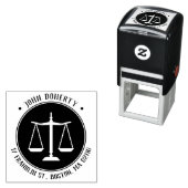 Schalen van Gerechtigheid Symbool | Afgerond adres Zelfinktende Stempel (In situ)