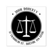 Schalen van Gerechtigheid Symbool | Afgerond adres Zelfinktende Stempel (Design)