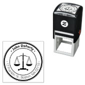 Schalen van Gerechtigheid Symbool | Rond retouradr Zelfinktende Stempel (In situ)