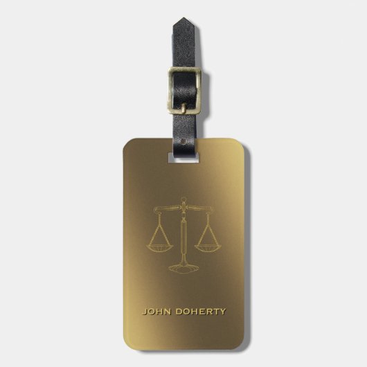 Schalen van het recht | Advocaat Bagagelabel (Voorkant verticaal)