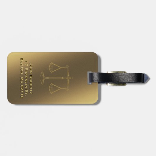 Schalen van het recht | Advocaat Bagagelabel (Achterkant horizontaal)