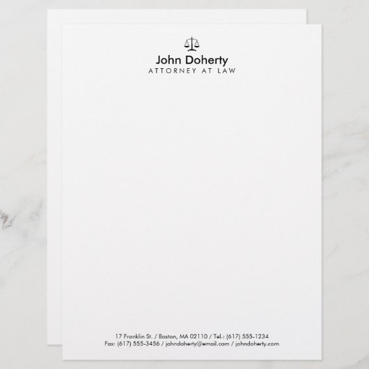 Schalen van het recht | Beroepsbeoefenaars Briefhoofd (Voorkant / Achterkant)