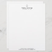 Schalen van het recht briefhoofd ontwerp (Voorkant / Achterkant)