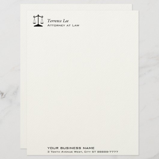 Schalen van het recht briefhoofd sjabloon (Voorkant / Achterkant)