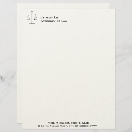 Schalen van het recht briefhoofd sjabloon (Voorkant / Achterkant)