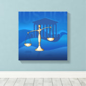 Schalen van het recht canvas afdruk (Insitu (Houten vloer))