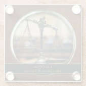 Schalen van het recht |  glazen onderzetter (Achterkant)