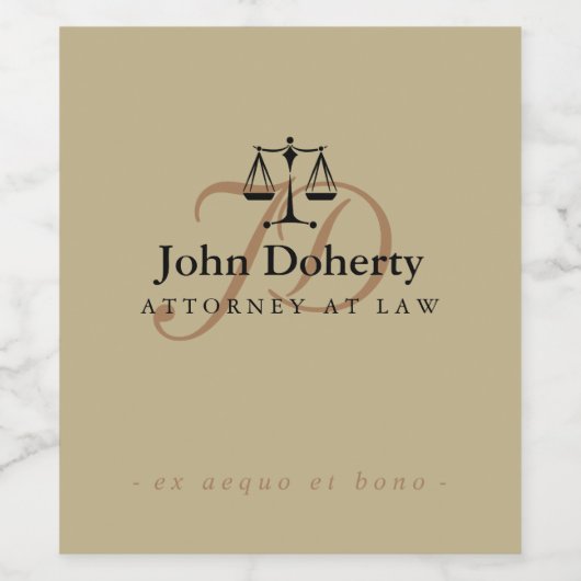 Schalen van het recht | INITIALEN Wijn Etiket (Enkel label)