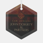 Schalen van het recht | Kantoor kerstwet Glas Ornament (Voorkant)