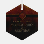 Schalen van het recht | Kantoor kerstwet Glas Ornament (Achterkant)