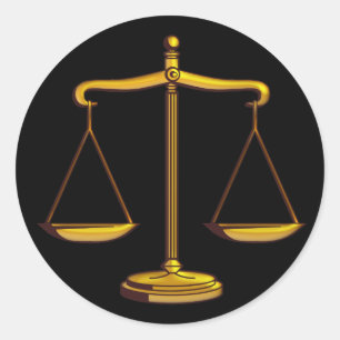 Schalen van het recht   Klassiek Ronde Sticker