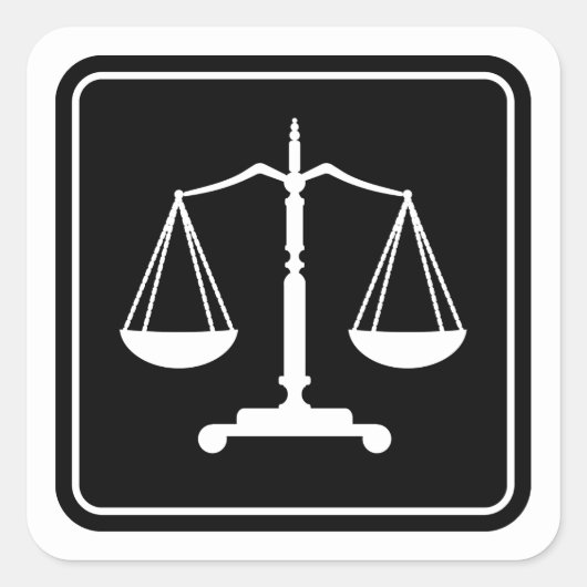 Schalen van het recht | Klassiek Vierkante Sticker (Voorkant)