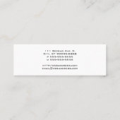 Schalen van het recht mini visitekaartje (Achterkant)