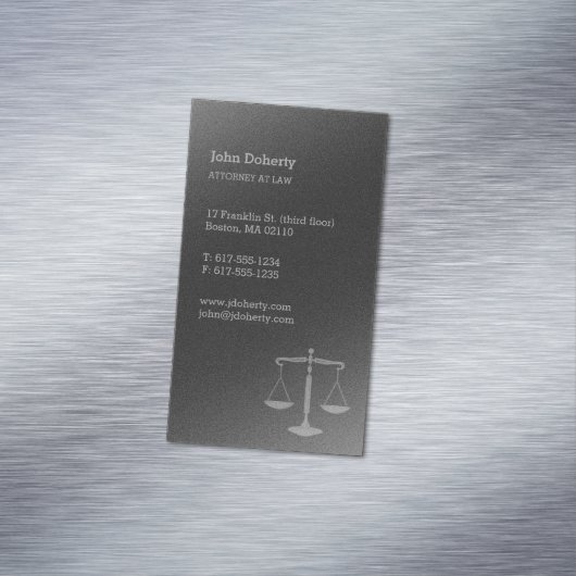 Schalen van het recht | Openbaar aanklager Visitekaartje Magneet (Voorbeeld)