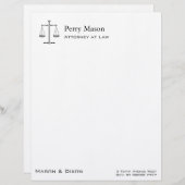 Schalen van het recht persoonlijk briefhoofd (Voorkant / Achterkant)