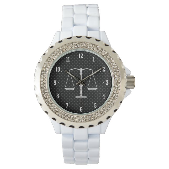 Schalen van het recht | Polka Dots Horloge (Voorkant)