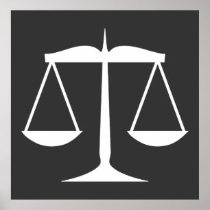 Schalen van het recht poster