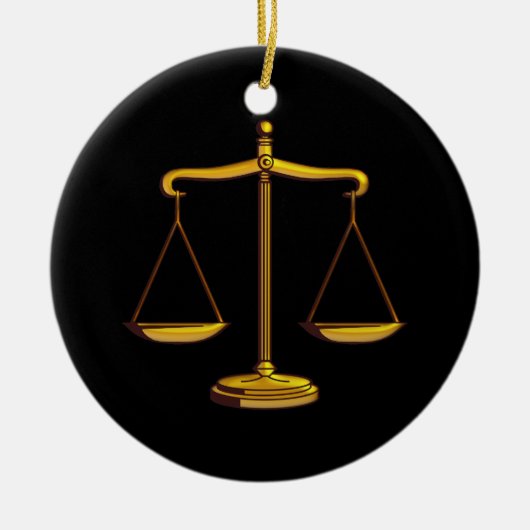 Schalen van het recht | Rechtsgeschenken Keramisch Ornament (Voorkant)