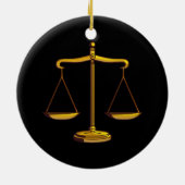 Schalen van het recht | Rechtsgeschenken Keramisch Ornament (Achterkant)