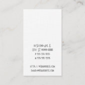 Schalen van het recht visitekaartje (Achterkant)