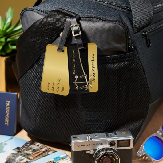 Schalen van het recht | Wet | Advocaat Bagagelabel (Voorkant /achterkant)