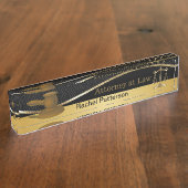 Schalen van het recht | Wet | Advocaat Naambordje (Zijkant)