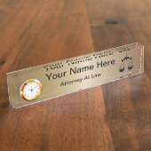 Schalen van het recht | Wet | Advocaat Naambordje (Zijkant)