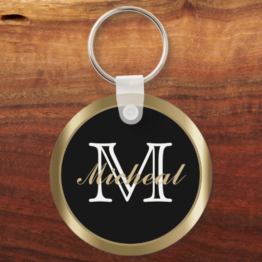 Schalen van het recht | Wet | Advocate - zwart & g Sleutelhanger (Achterkant)