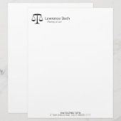 Schalen van het recht (wet) briefhoofd ontwerp (Voorkant / Achterkant)