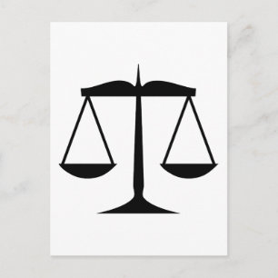 Schalen van het recht (wet) briefkaart