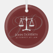 Schalen van het recht | Wet Glas Ornament (Voorkant)