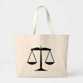Schalen van het recht (wet) grote tote bag (Voorkant)