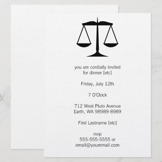 Schalen van het recht (wet) kaart (Voorkant / Achterkant)