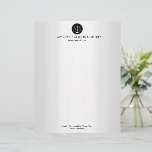 Schalen van het recht | Wettelijke Kantoor Custom Briefhoofd (Staand voorkant)