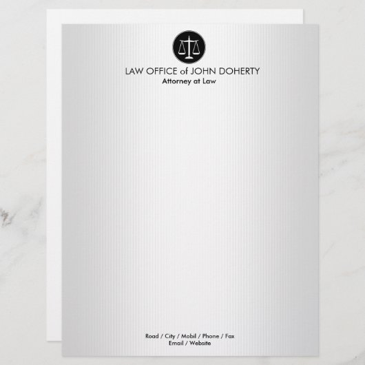 Schalen van het recht | Wettelijke Kantoor Custom Briefhoofd (Voorkant / Achterkant)