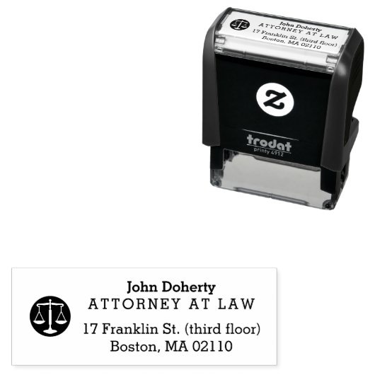 Schalen van het recht | Wettelijke Kantoor Zelfinktende Stempel (In situ)