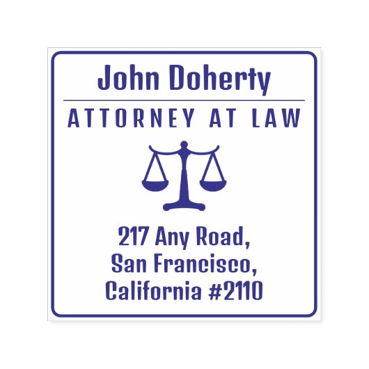 Schalen van het recht | Wettelijke Kantoor Zelfinktende Stempel (Design)