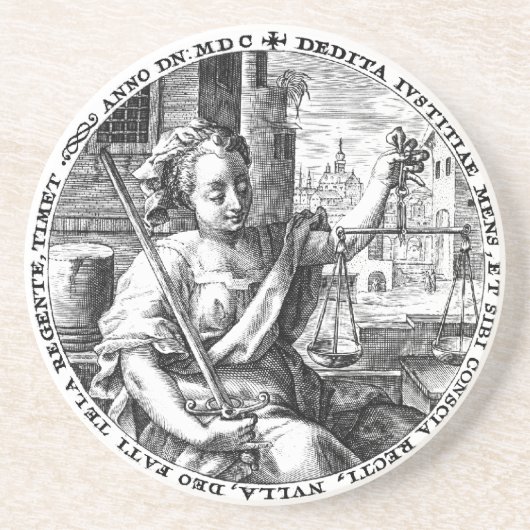 Schalen van het recht zandsteen onderzetter (Voorkant)