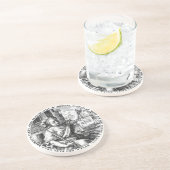 Schalen van het recht zandsteen onderzetter (Zijkant)