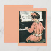 Schalen van Jessie Willcox Smith, Piano Music Girl (Voorkant / Achterkant)