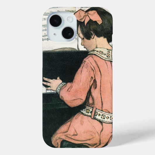 Schalen van Jessie Willcox Smith, Piano Music Girl Case-Mate iPhone Case (Achterkant)