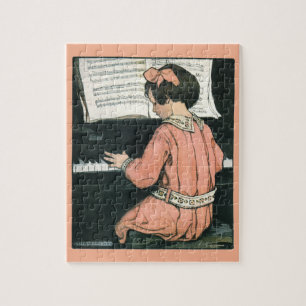 Schalen van Jessie Willcox Smith, Piano Music Girl Legpuzzel