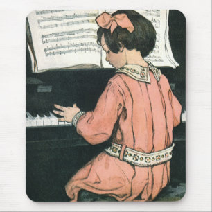 Schalen van Jessie Willcox Smith, Piano Music Girl Muismat